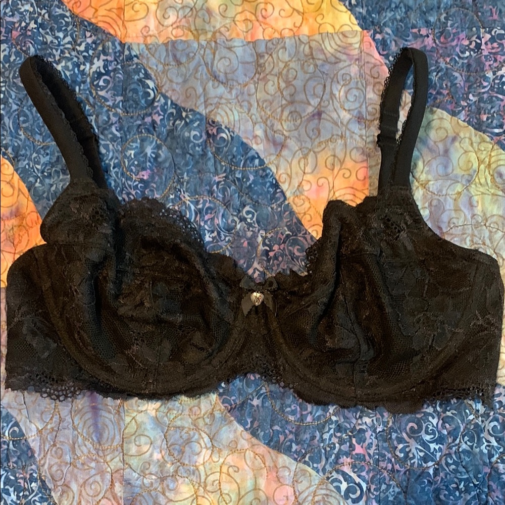 Victoria's Secret Black Lace Unlined-Demi Bra